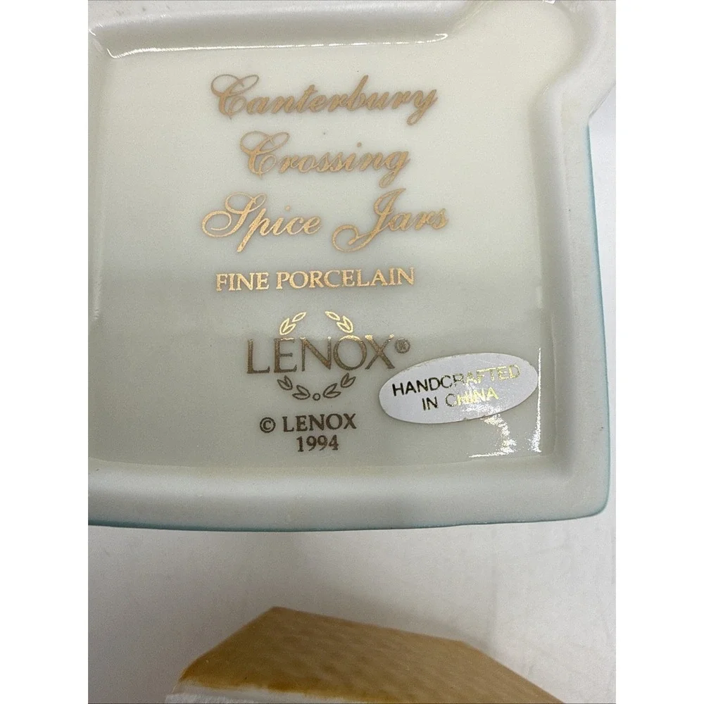 Lenox CANTERBURY CROSSING Spice Village Jar CHIVES No Chips